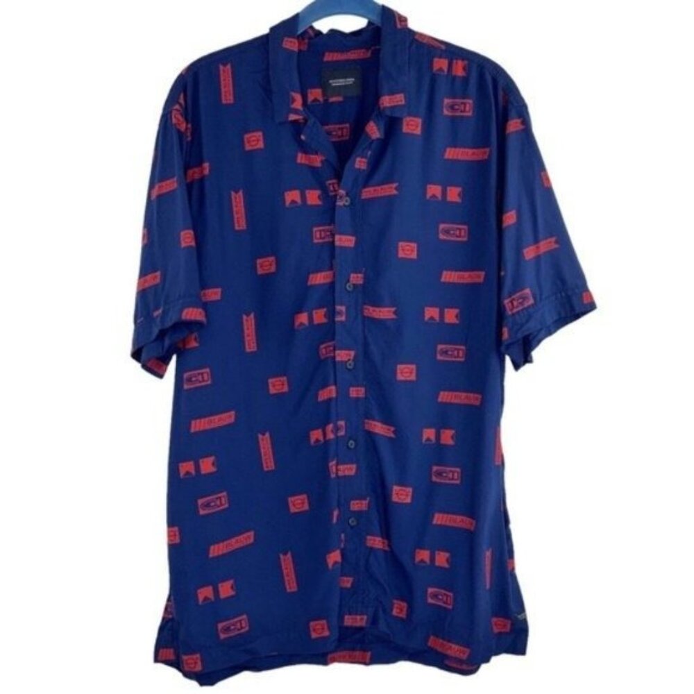 Scotch and Soda Blue Nautical Flag Short Sleeve Shirt